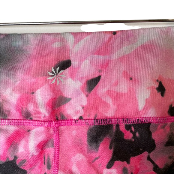 ATHLETA Chaturanga Bloom Floral Rose Leggings Pink Grey Small - Picture 9 of 15